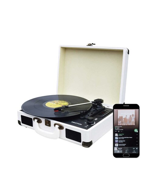 Tocadiscos convertidor Prixton VC400 Bluetooth Blanco-7