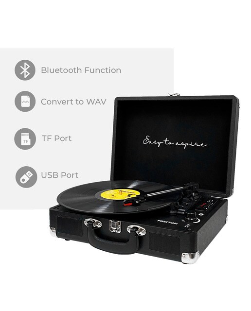 Tocadiscos convertidor Prixton VC400 Bluetooth Negro-3
