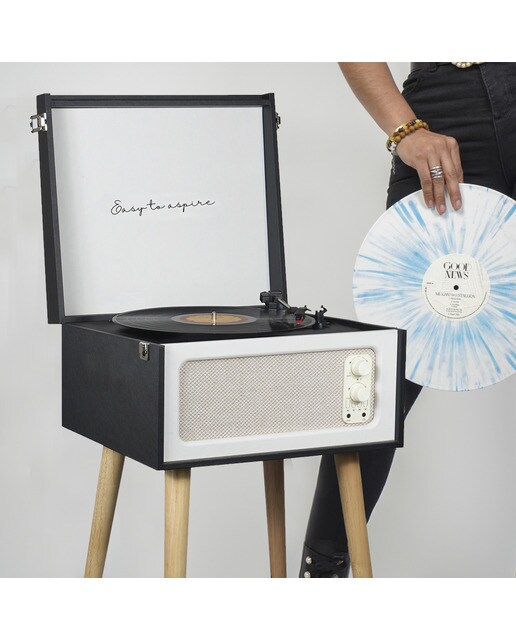 Gira-discos Prixton Detroit Preto / Branco-10