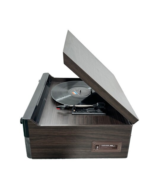 Tocadiscos Inves XR-179D-99 con cd, cassette, radio, USB, Bluetooth Negro-4