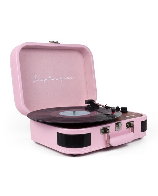 Gira-discos Conversor Prixton VC600 Bluetooth Rosa-7