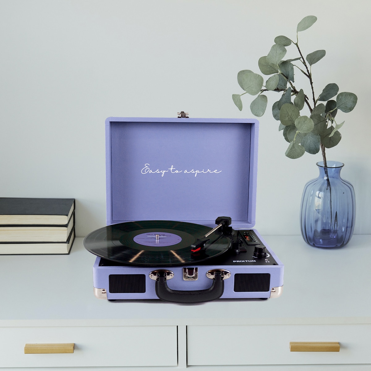 Tocadiscos convertidor Prixton VC400 Bluetooth Lila-7
