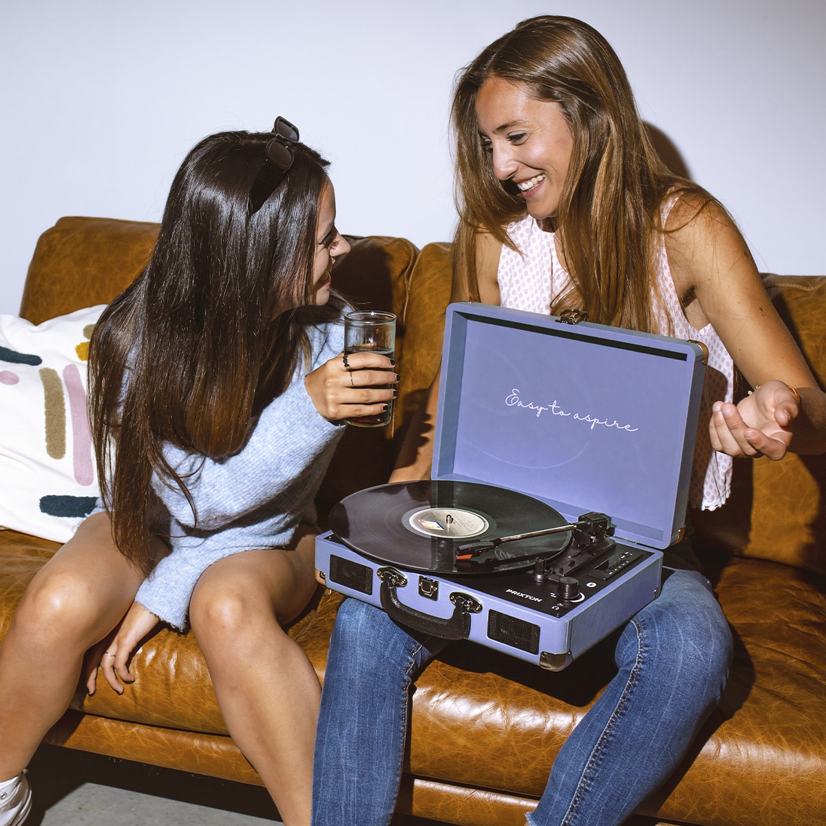 Tocadiscos convertidor Prixton VC400 Bluetooth Lila-9