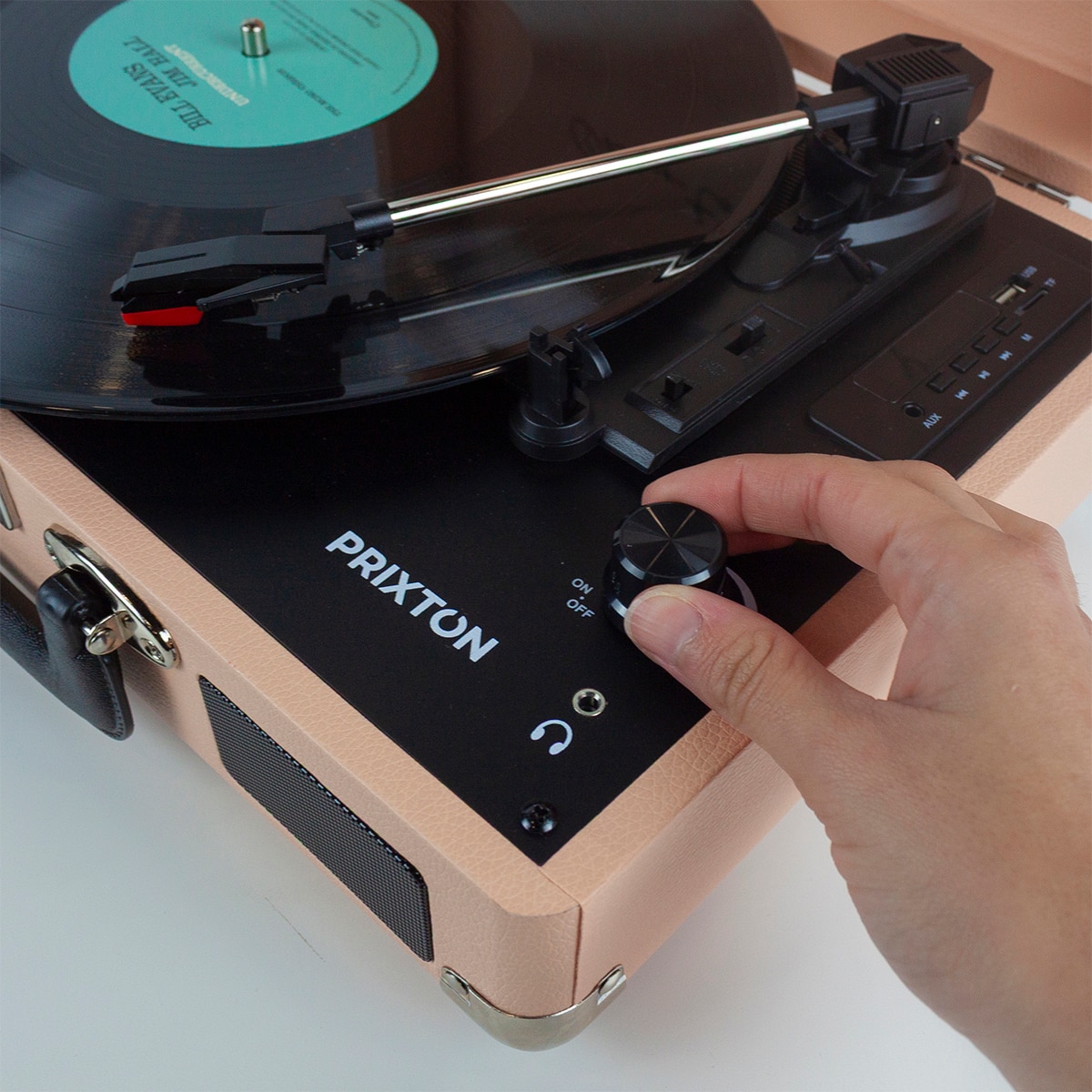 Tocadiscos convertidor Prixton VC400 Bluetooth Peach-9