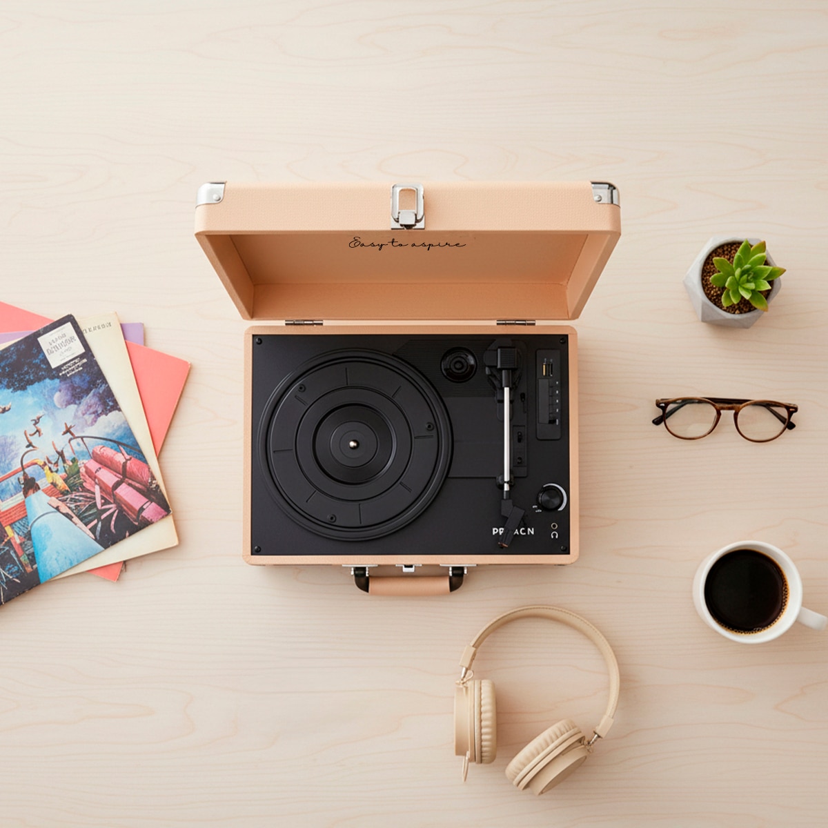 Tocadiscos convertidor Prixton VC400 Bluetooth Peach-12