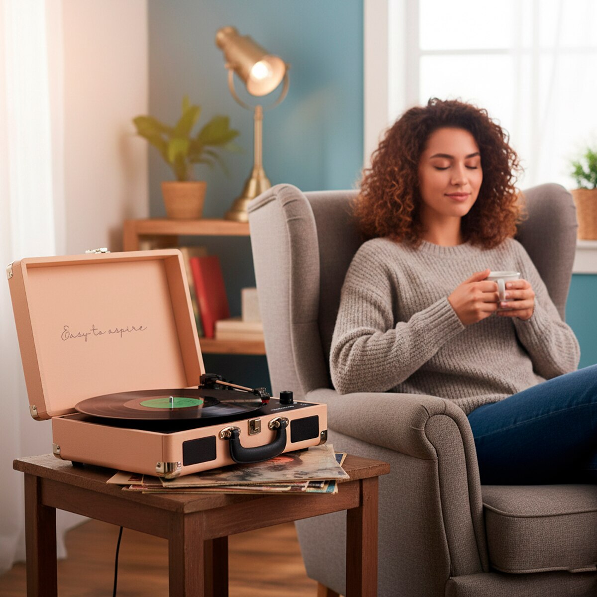 Tocadiscos convertidor Prixton VC400 Bluetooth Peach-15