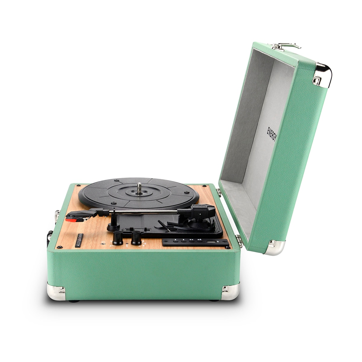 Tocadiscos Energy Sistem RetroSpin (40W, vinilos, RCA, puerto USB, Bluetooth In/Out) - Verde Agua Verde Agua-5