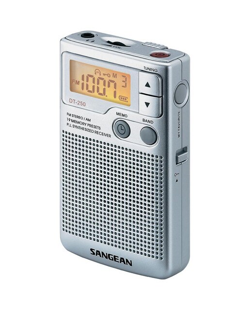 Radio portátil Sangean DT-250 Plata Plata-1