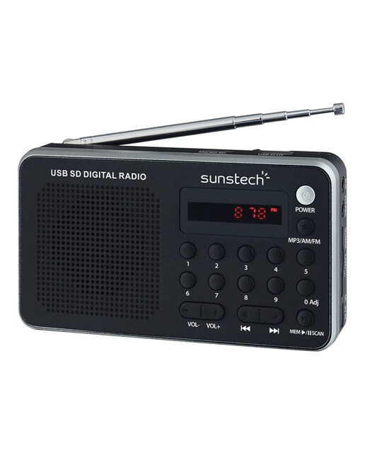 Radio portátil Sunstech RPDS32SL Negro / Plata-1