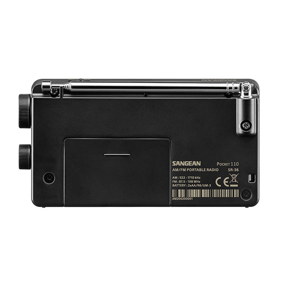 Rádio de Bolso Sangean SR-36 AM/FM - Preto Preto-2