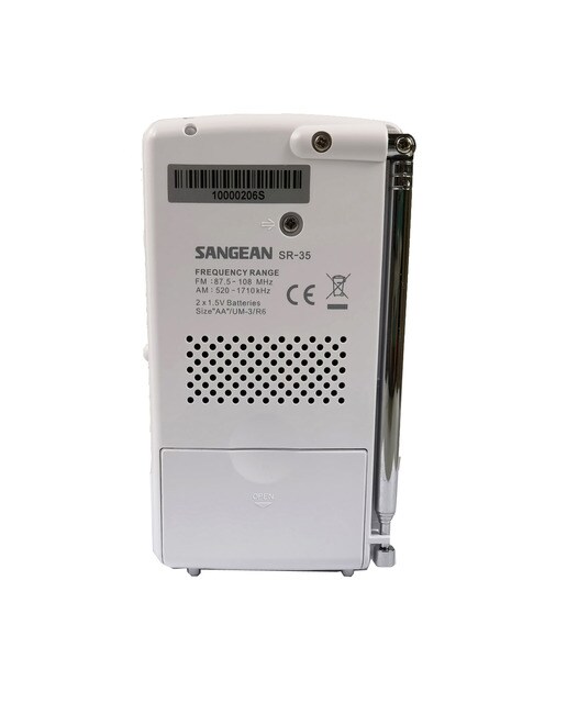 Radio de bolsillo Sangean SSR35W AM/FM Blanco-2