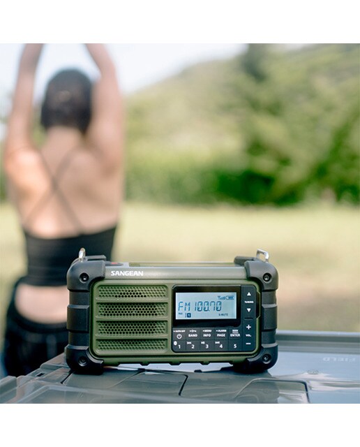 Radio de Emergencia Recargable Sangean MMR99 Forest Green Verde-4