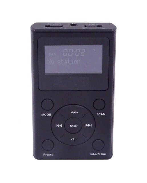 Inves - Radio de bolsillo Inves DAB-186, DAB+, FM, negro.