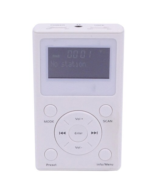 Radio de bolsillo Inves DAB-186, DAB+, FM, blanco Blanco-1