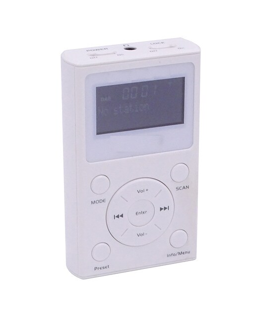 Radio de bolsillo Inves DAB-186, DAB+, FM, blanco Blanco-2