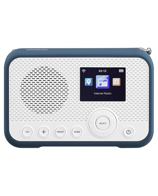 Imagen 0 de Radio digital portátil por Internet Sangean WFR-39, DAB+, FM-RDS, Spotify Connect, blanco/azul