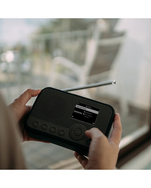 Radio digital portátil por Internet Sangean WFR-39, DAB+, FM-RDS, Spotify Connect, gris/negro Negro / Gris-5