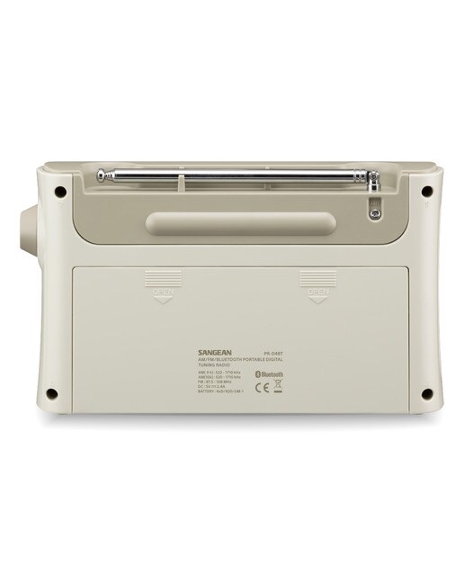 Radio portátil Sangean PR-D4BT, AM/FM y Bluetooth Crema-3