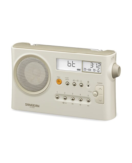 Radio portátil Sangean PR-D4BT, AM/FM y Bluetooth Crema-4