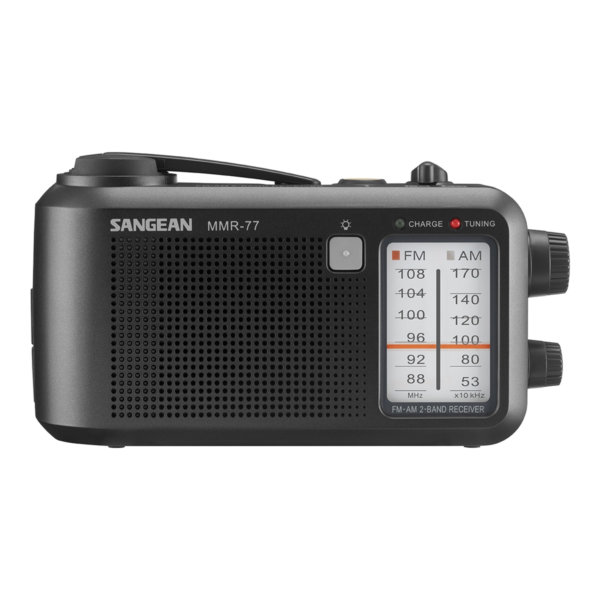 Radio de Emergencia Sangean MMR-77 negro mate, AM/FM Negro mate-4