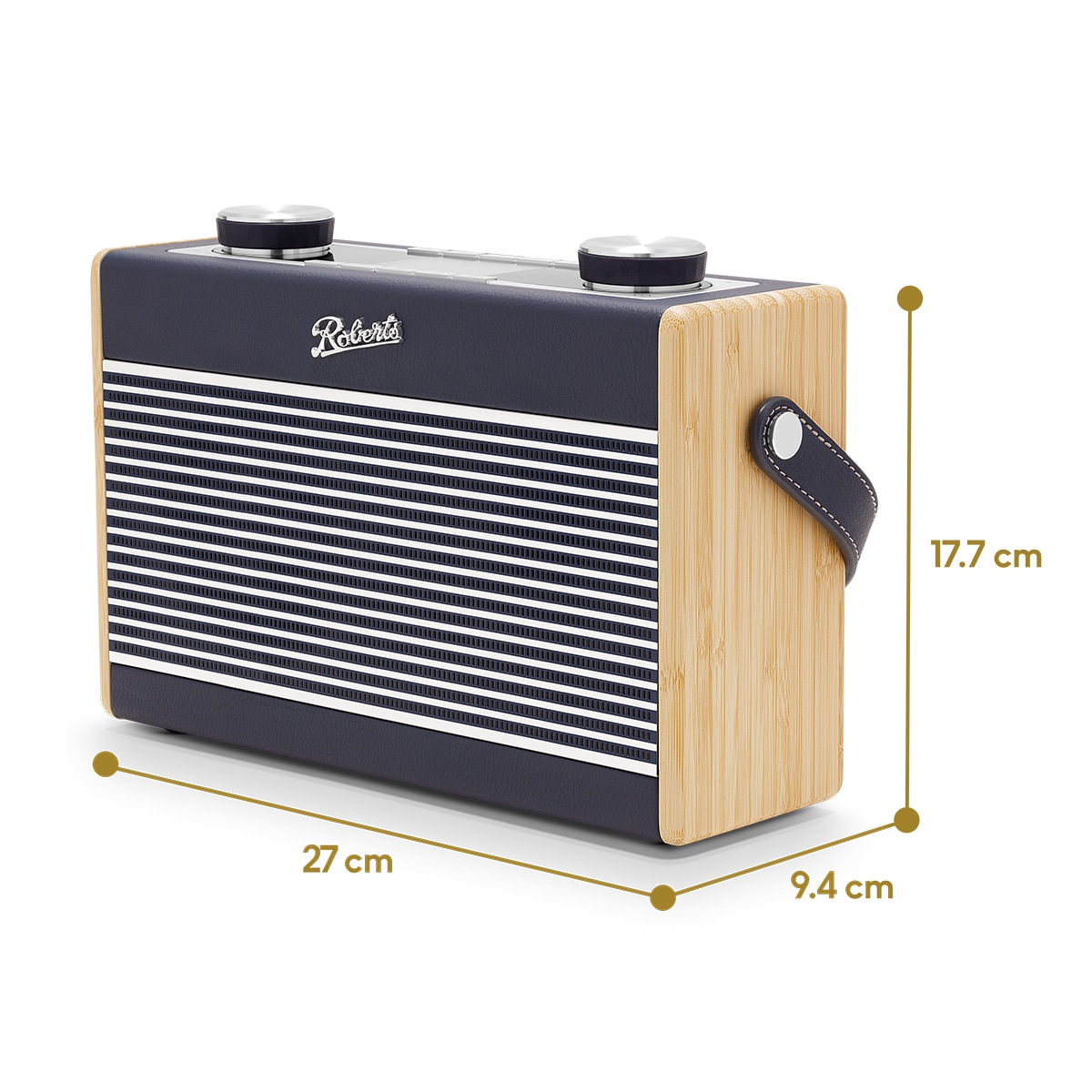 Radio portátil Roberts Rambler Max, FM, DAB+, Internet Azul pastel-2