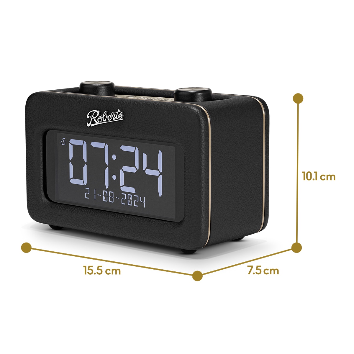 Radio despertador Roberts Revival Rest, FM, DAB+, Bluetooth Negro-2