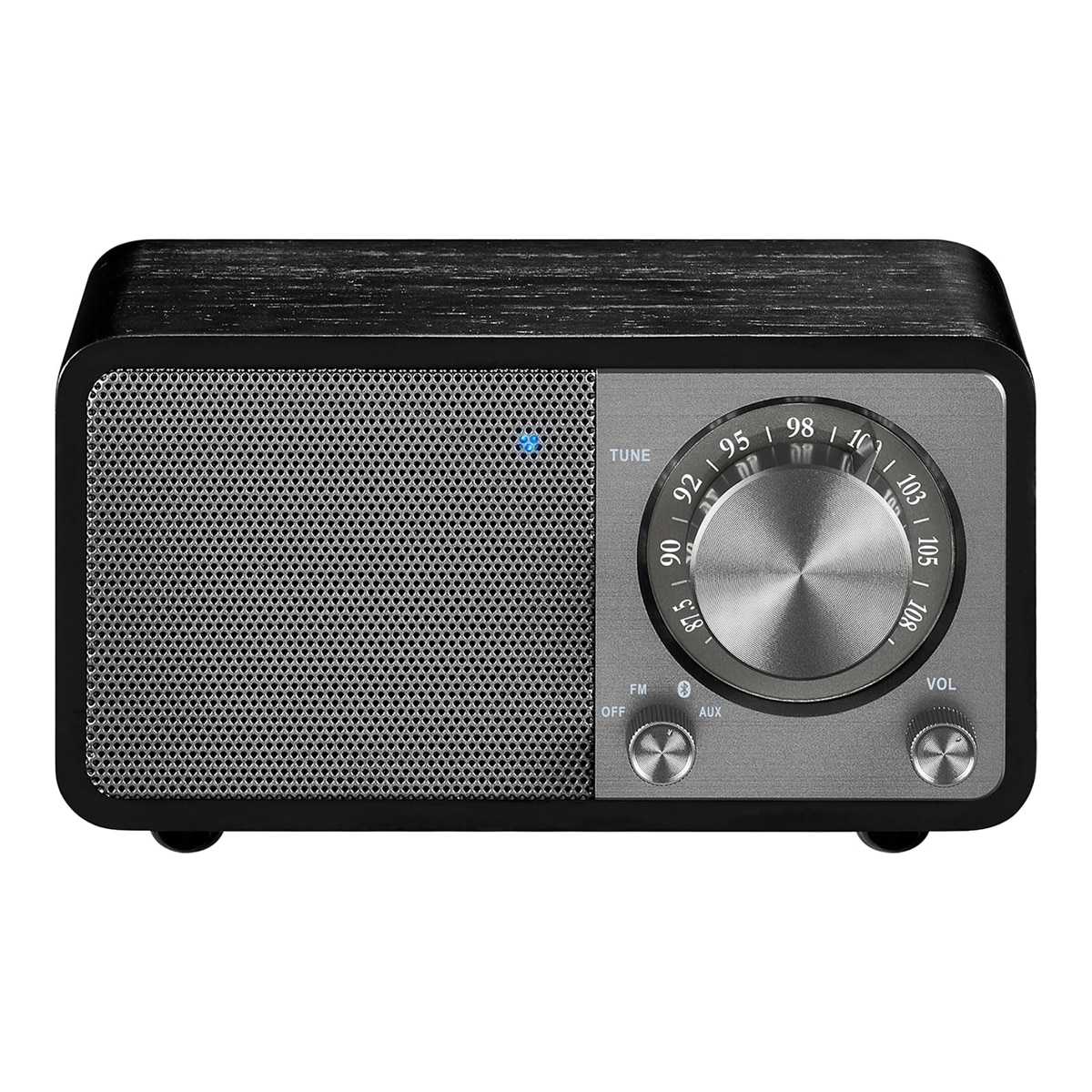 Sangean - Radio Sangean WR-7 Plus con mueble de madera, FM - Bluetooth - AUX.