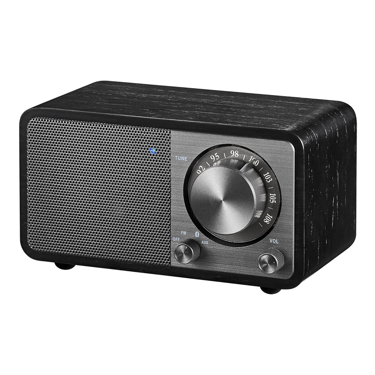 Radio Sangean WR-7 Plus con mueble de madera, FM / Bluetooth / AUX - Roble Negro Roble Negro-4