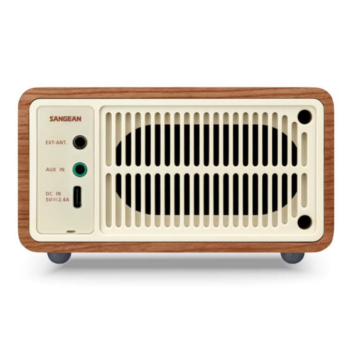 Radio Sangean WR-7 Plus con mueble de madera, FM / Bluetooth / AUX - Natural / Cerezo Natural / Cerezo-2