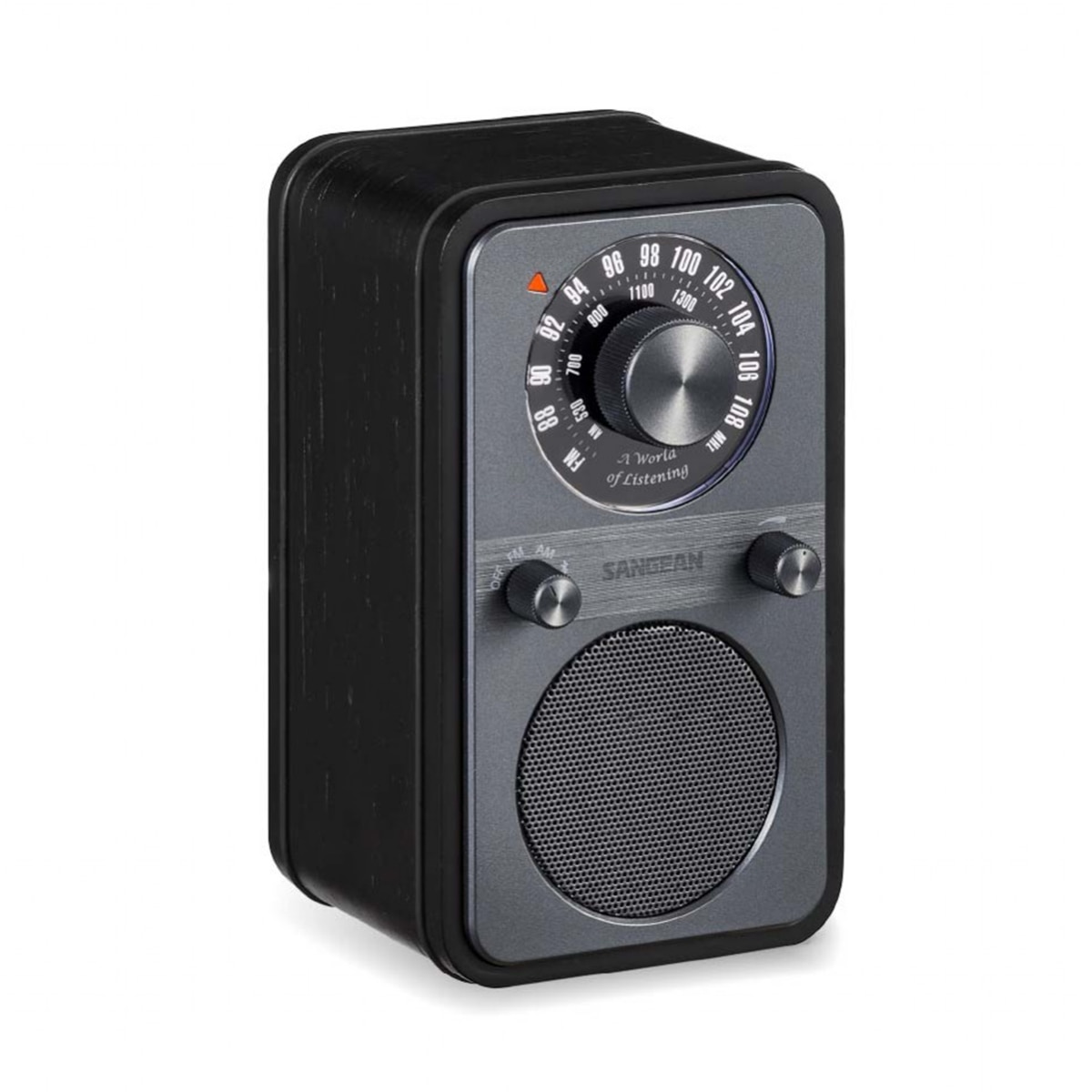 Radio analógica Sangean WR-9 con AM / FM / Bluetooth Roble Negro-3