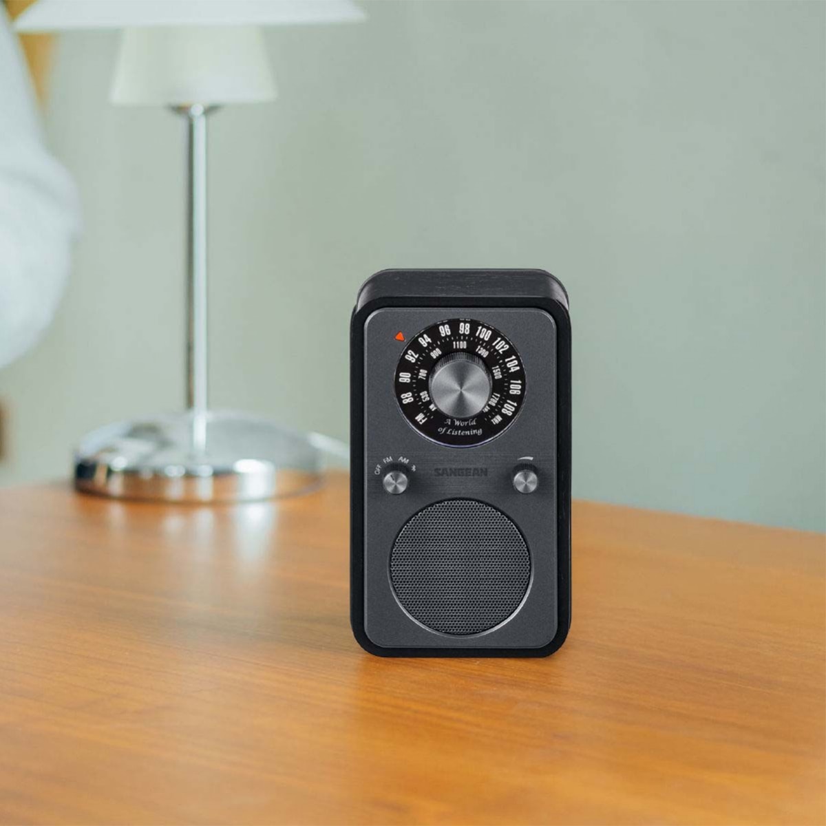 Radio analógica Sangean WR-9 con AM / FM / Bluetooth Roble Negro-4