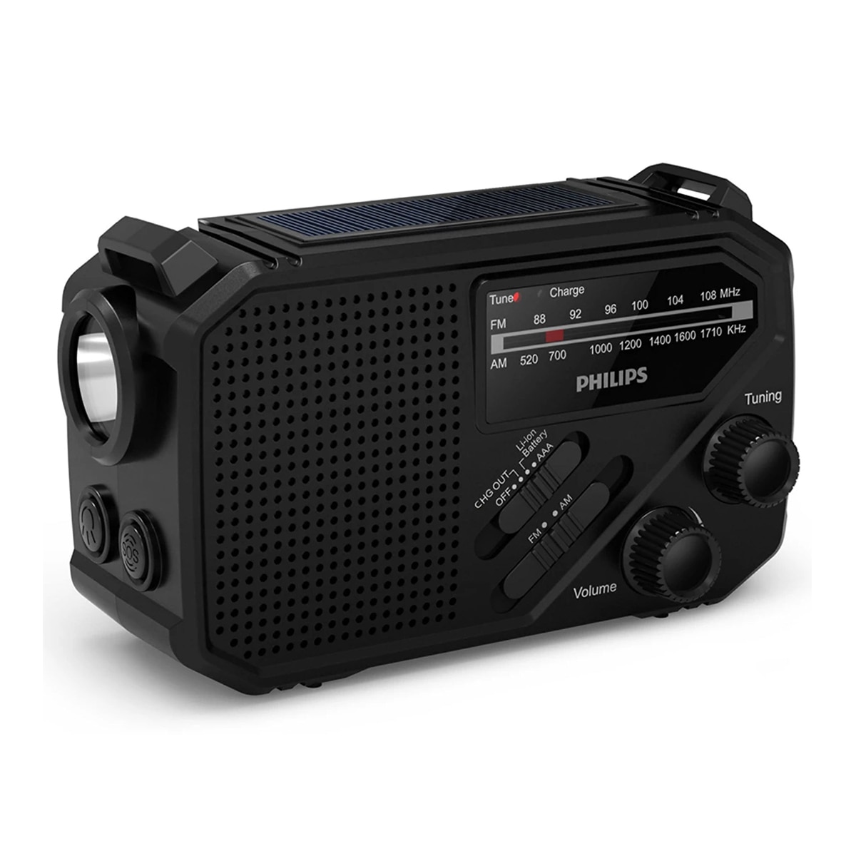 Radio portátil Philips TAR1609/00 FM/AM, linterna - Negro Negro-2