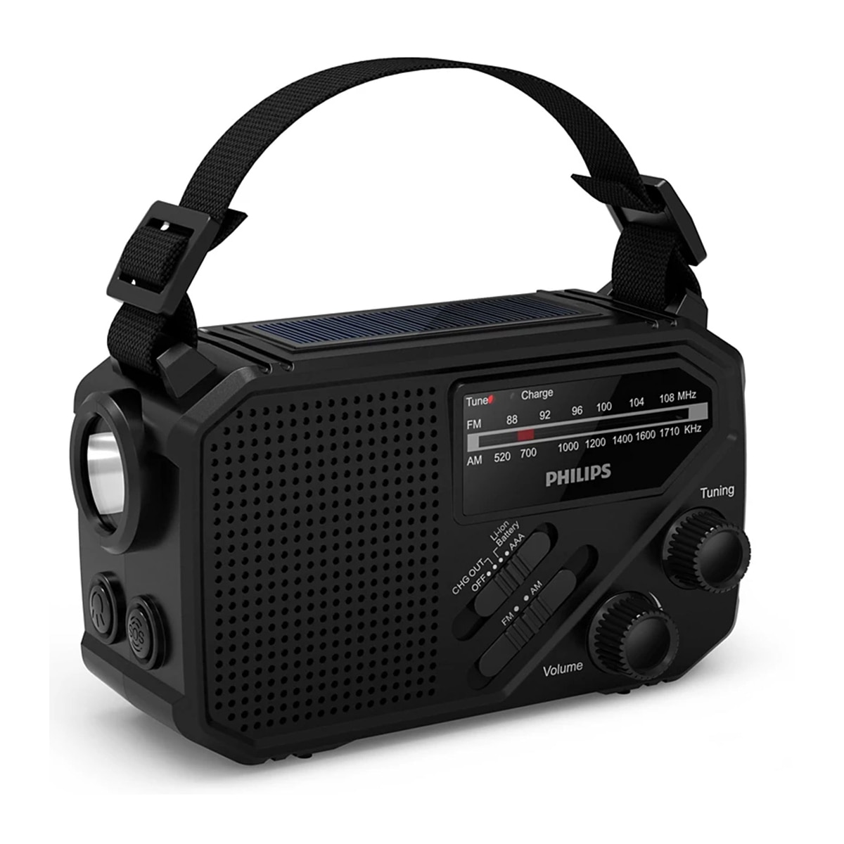 Radio portátil Philips TAR1609/00 FM/AM, linterna - Negro Negro-4