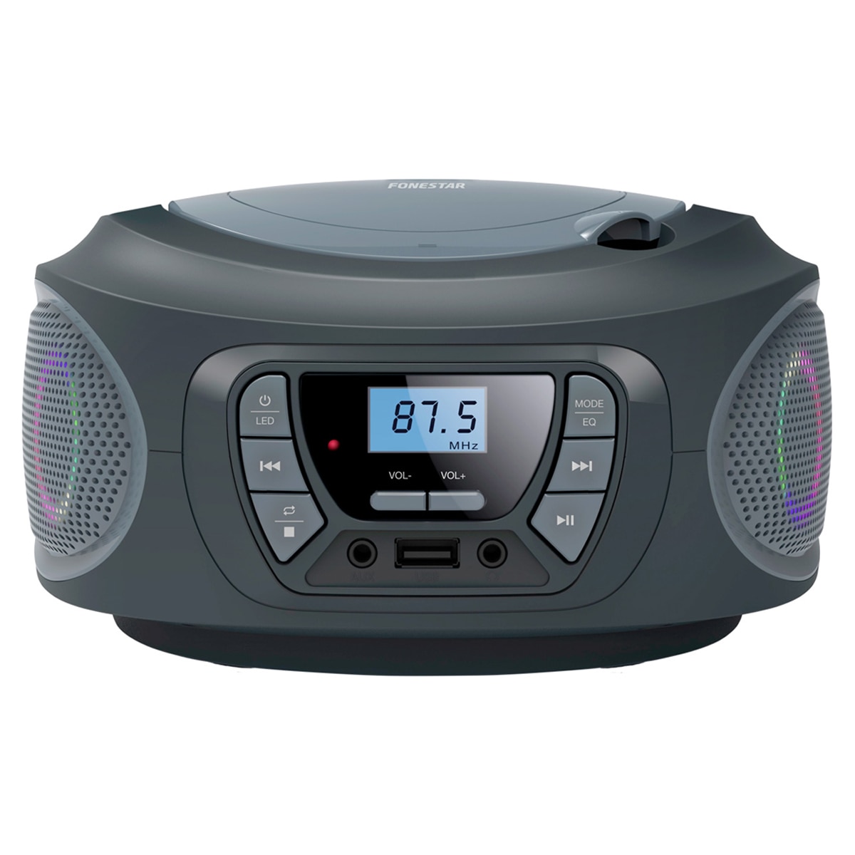 Radio CD bluetooth USB FM con entrada auxiliar Fonestar BOOM-ONE-G Gris oscuro / Gris claro-2