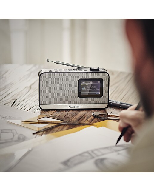 Radio portátil Panasonic RF-D15EG-K, FM/DAB+, Bluetooth - Plata Plata-6