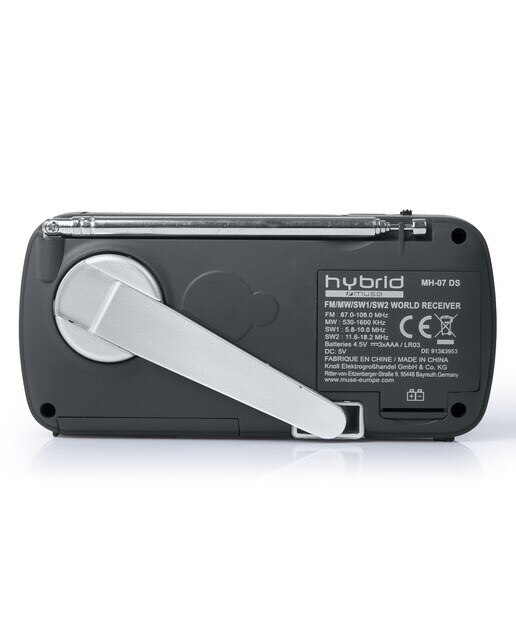 Radio Multigama autónoma Muse MH-07 DS - Negro Negro-3