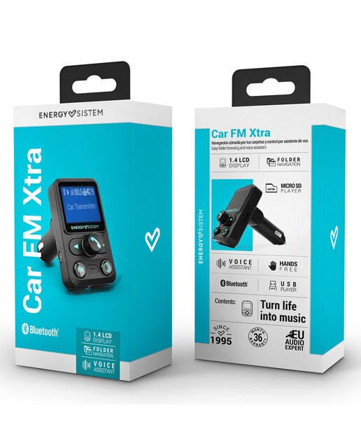 Transmisor FM Energy Sistem FM Xtra Bluetooth Negro-9