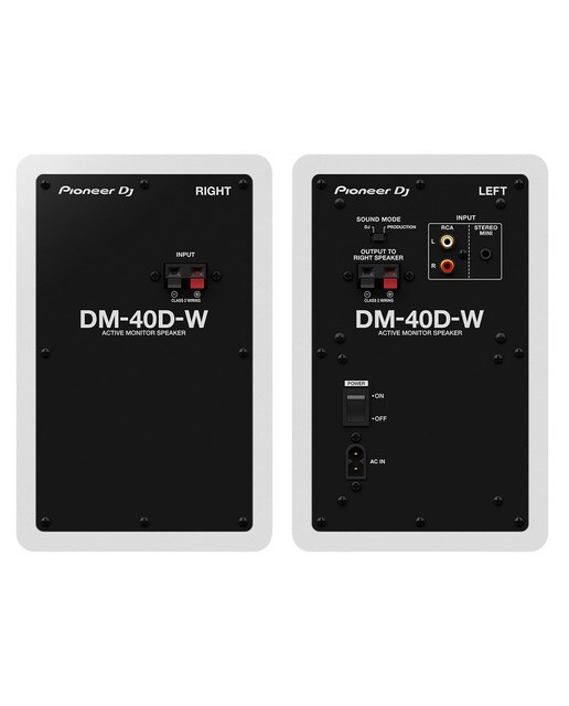 Altavoces activos Pioneer DJ DM-40D-W de 4" (Blanco) Blanco-3