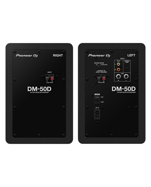 Colunas Pioneer DJ DM-50D de 5", de Monição Ativa, de 2 Vias Refletoras de Graves - Preto Preto-3