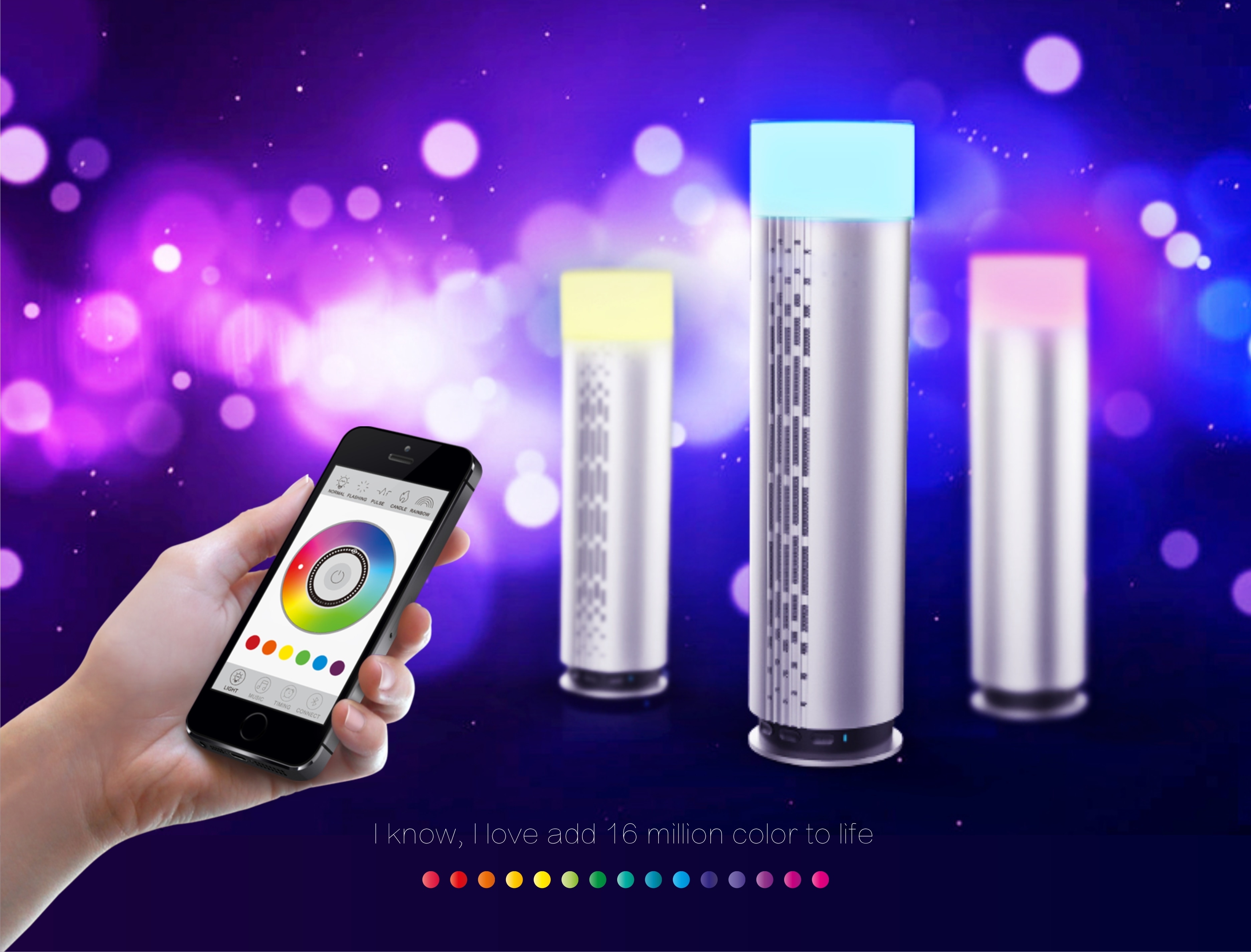 Altavoz BSL Z3 con Smart Lamp Mini Plateado-2