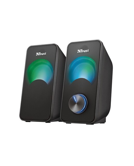 Imagen 0 de Altavoces Trust Arys RGB Compact 2.0 con iluminación LED para PC Negro