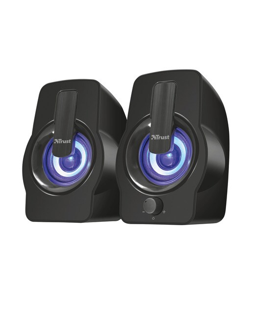 Altavoces Trust Gemi RGB Compact 2.0 con iluminación LED para PC Negro-1
