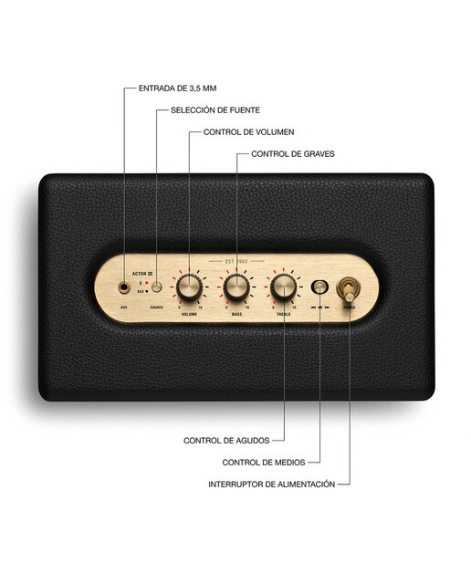 Altavoz Marshall Acton III Bluetooth - Negro Negro-6