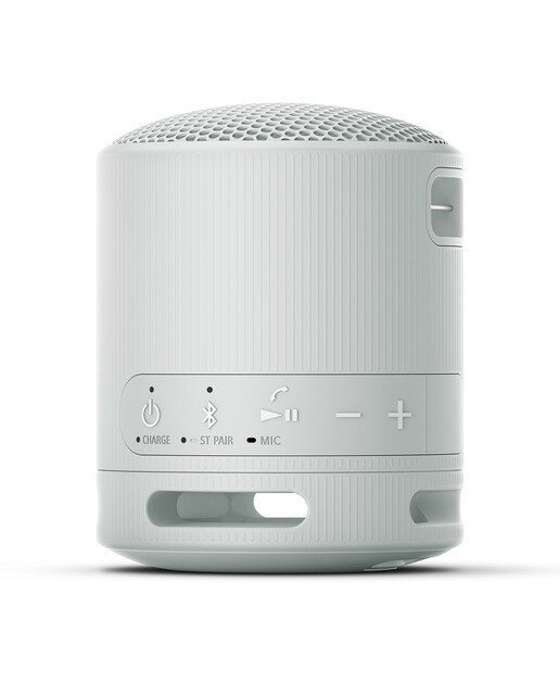 Altavoz Bluetooth portátil Sony SRS-XB100, compacto y potente, 16 horas de batería, resistente al agua y al polvo IP67. Ecológico. - Gris claro Gris claro-9
