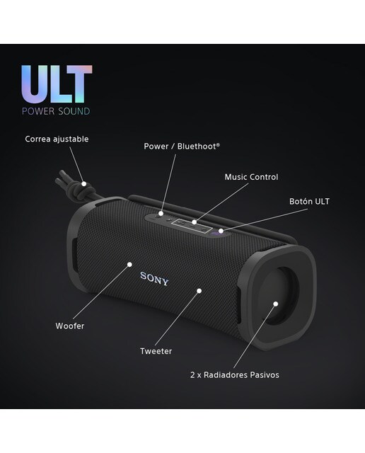 Altavoz portátil Sony ULT FIELD 1 con ULT POWER SOUND, IP67, resistente al agua, al polvo y a los golpes, 12h de batería, llamadas nítidas - Negro Negro-8
