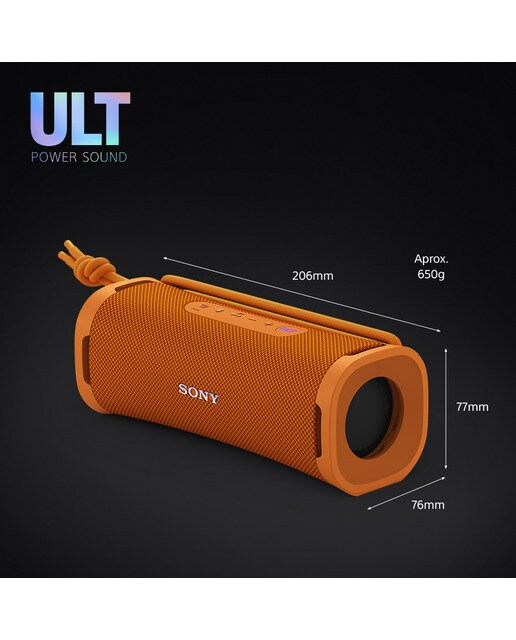 Altavoz portátil Sony ULT FIELD 1 con ULT POWER SOUND, IP67, resistente al agua, al polvo y a los golpes, 12h de batería, llamadas nítidas - Naranja Naranja-9