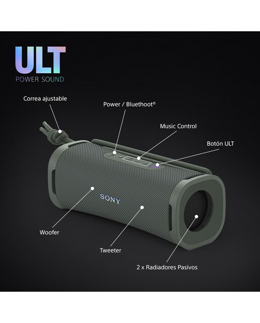 Altavoz portátil Sony ULT FIELD 1 con ULT POWER SOUND, IP67, resistente al agua, al polvo y a los golpes, 12h de batería, llamadas nítidas - Verde Bosque Verde Bosque-8