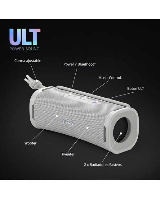 Altavoz portátil Sony ULT FIELD 1 con ULT POWER SOUND, IP67, resistente al agua, al polvo y a los golpes, 12h de batería, llamadas nítidas - Blanco Blanco-8