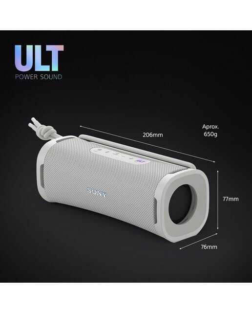 Altavoz portátil Sony ULT FIELD 1 con ULT POWER SOUND, IP67, resistente al agua, al polvo y a los golpes, 12h de batería, llamadas nítidas - Blanco Blanco-9