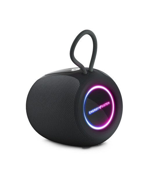 Altavoz portátil Energy Sistem Sunrise, Bluetooth 5.3, 18 horas de batería, IPX6, True Wireless, Plástico 100% reciclado y Luces LED Grafito-3